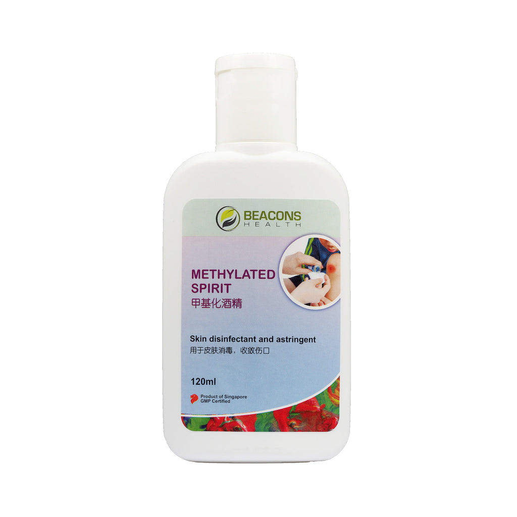 Methylated Spirit 120ml * Special Promotion !!! Special price at $ 2.65/120ml (Usual Price $ 5.10/120ml). While stocks lasts !!! (Expiry is 12/2024)