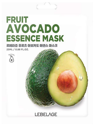 Special Promo, 10% discount !! Lebelage Fruit Avocado Essence Mask 25ml (Expiry: 01/2027)  quantity : 1 piece only.