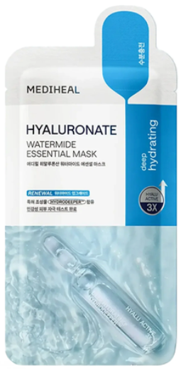 Special Promo, 10% discount !! Mediheal Hyaluronate Watermide Essential Mask 24ml (Expiry: 09/2027)  quantity : 1 piece only.