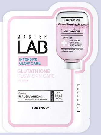 Special Promo, 10% discount !! Tonymoly Master Lab Glutathione Glow Skin Care Mask 19gm (Expiry: 09/2027)  quantity : 1 piece only.