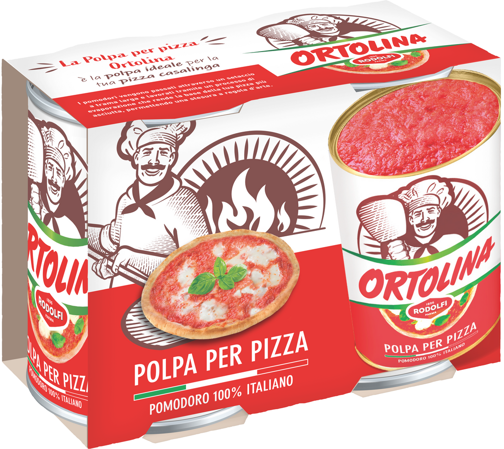 Tomato Pulp For Pizza 2x400g ORTOLINA