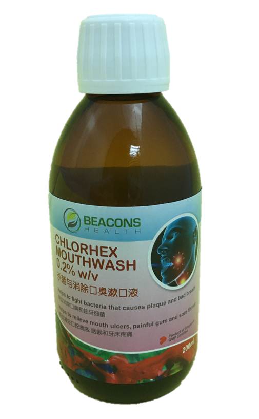 Chlorhex Mouthwash 200ml (with alcohol) *