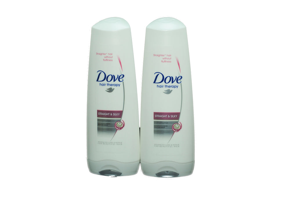 Dove Hair Therapy - Straight & Silky Conditioner 335ml --- Twin Pack 2x335ml *