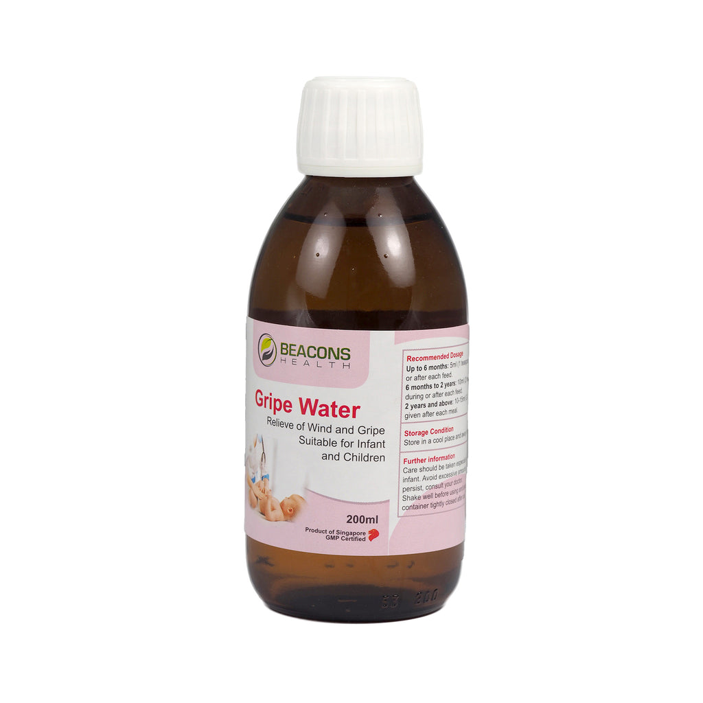 Sodium bicarbonate in gripe sales water